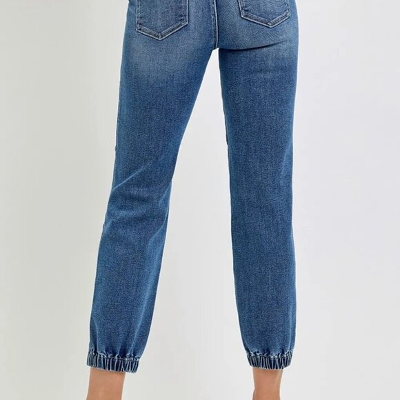 RISEN Full Size High Rise Ankle Jogger Jeans - Picture 4 of 11